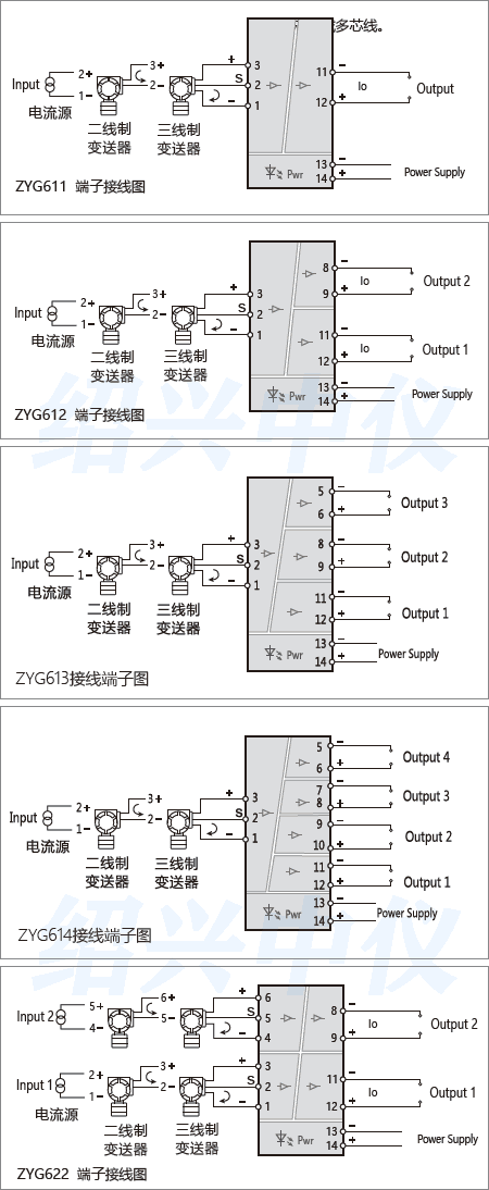 模擬量信號(hào)隔離器接線說明圖